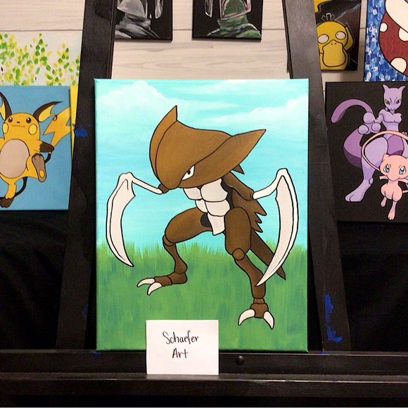 Kubutops Pokémon painting - Gamer Wall Decor - Fun Art - Picture 1 of 1